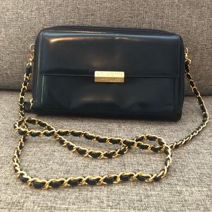 St. John Black Leather Handbag